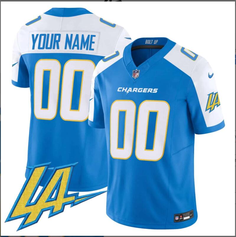 Men 2024 Nike NFL  Los Angeles Chargers Vapor Limited Custom Jersey V2